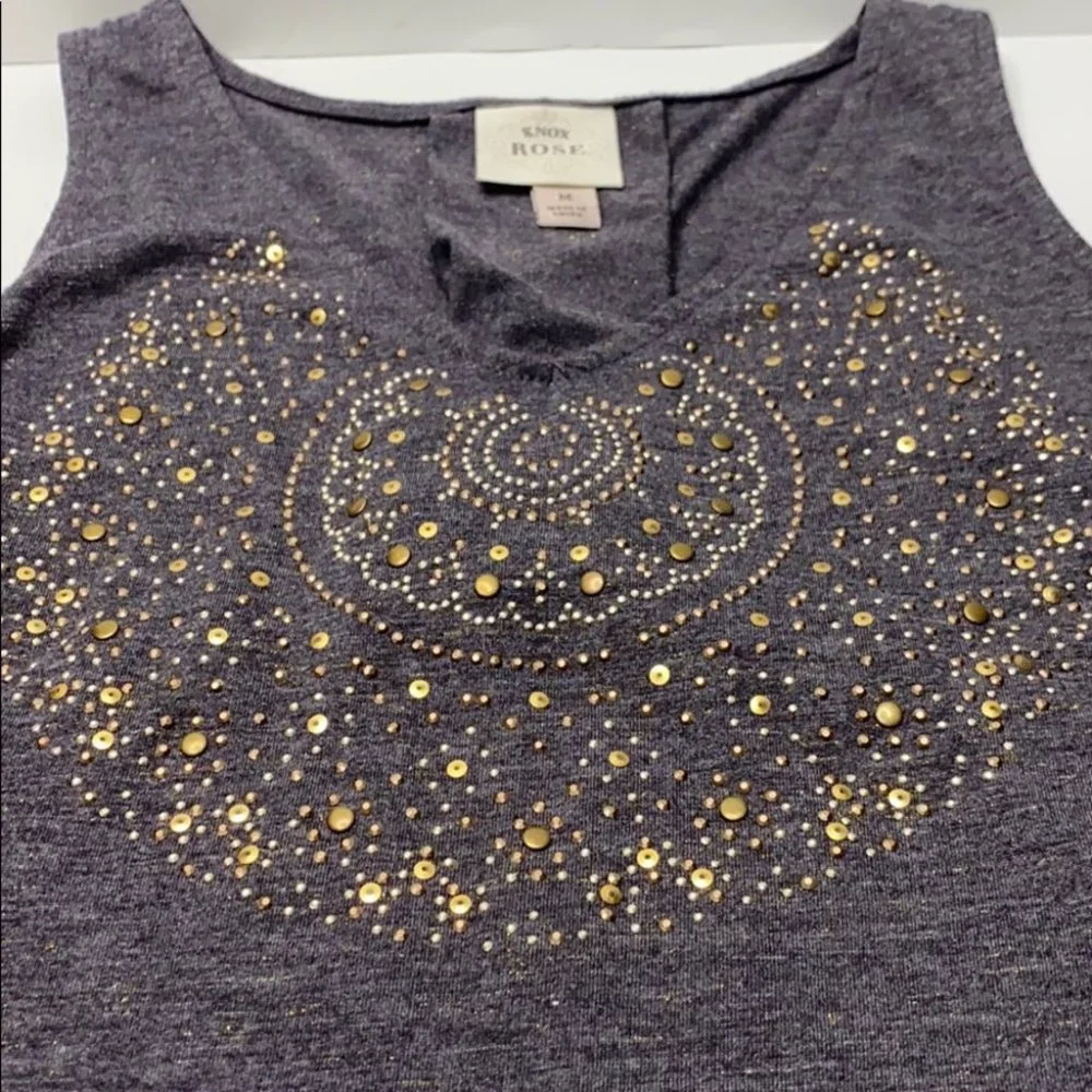Knox Rose Embellished Tank Top Grey - Picture 5 of 9